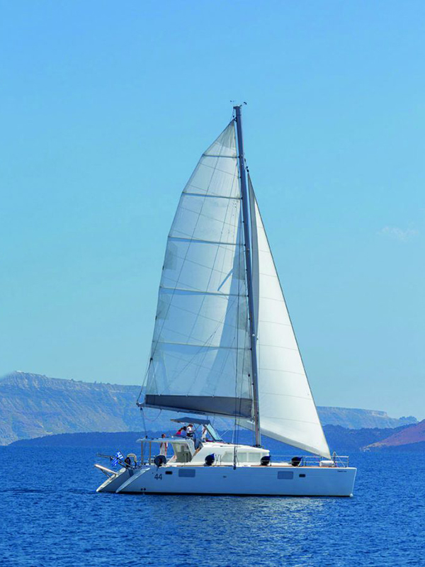 Santorini catamaran cruise wedding