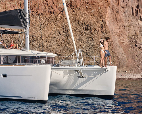 Santorini catamaran cruise weddings